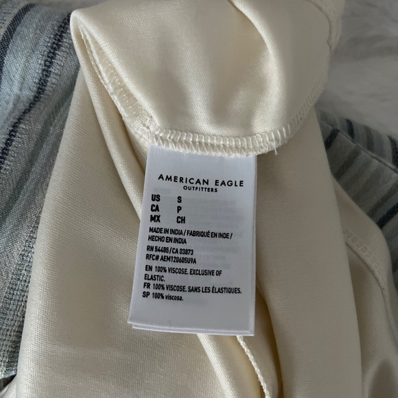 AMERICAN EAGLE OUTFITTERS Striped Blue White Halter Mini Dress size S - Picture 5 of 6